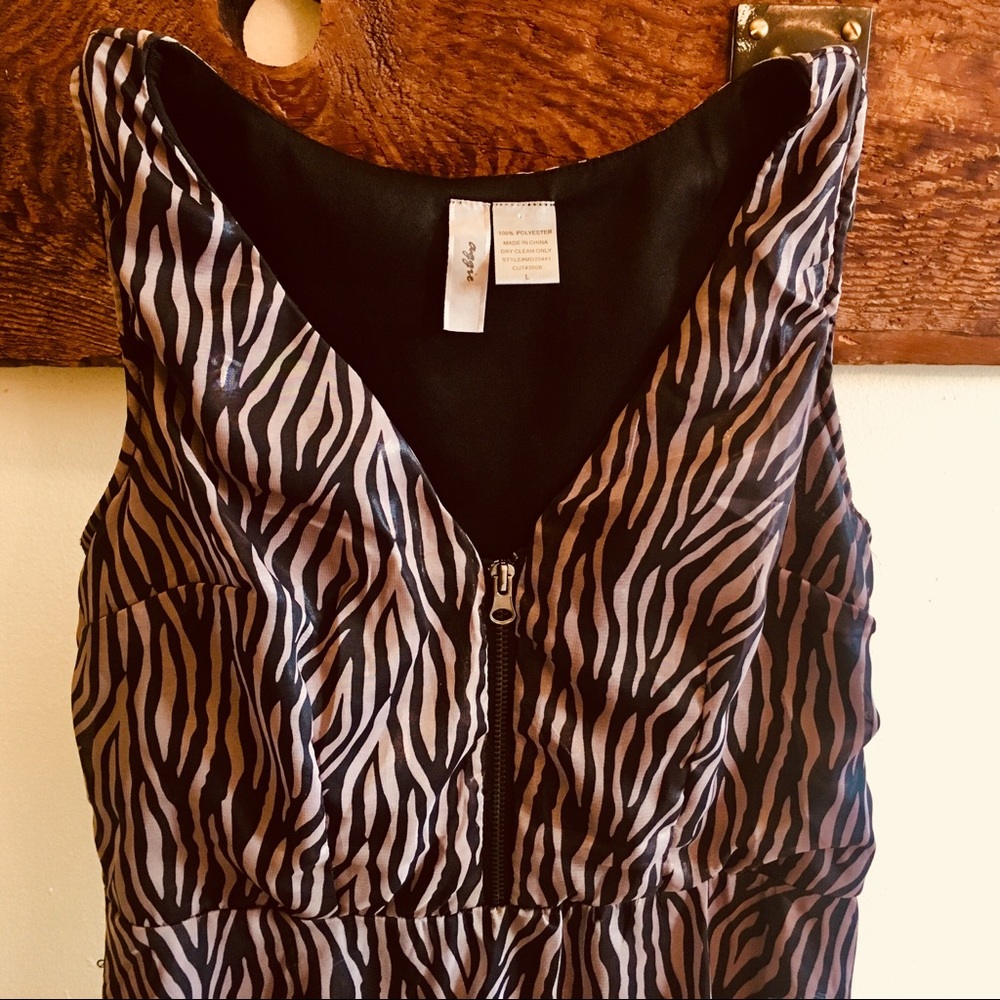 Shimmery High-Waisted Double Ruffle Dress - Picture 3 of 7